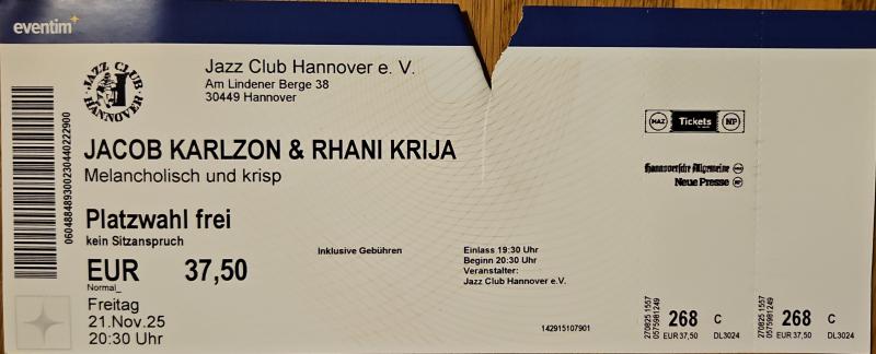 Jacob Karlzon - Rhani Krija � Wolfgang Sander 2025